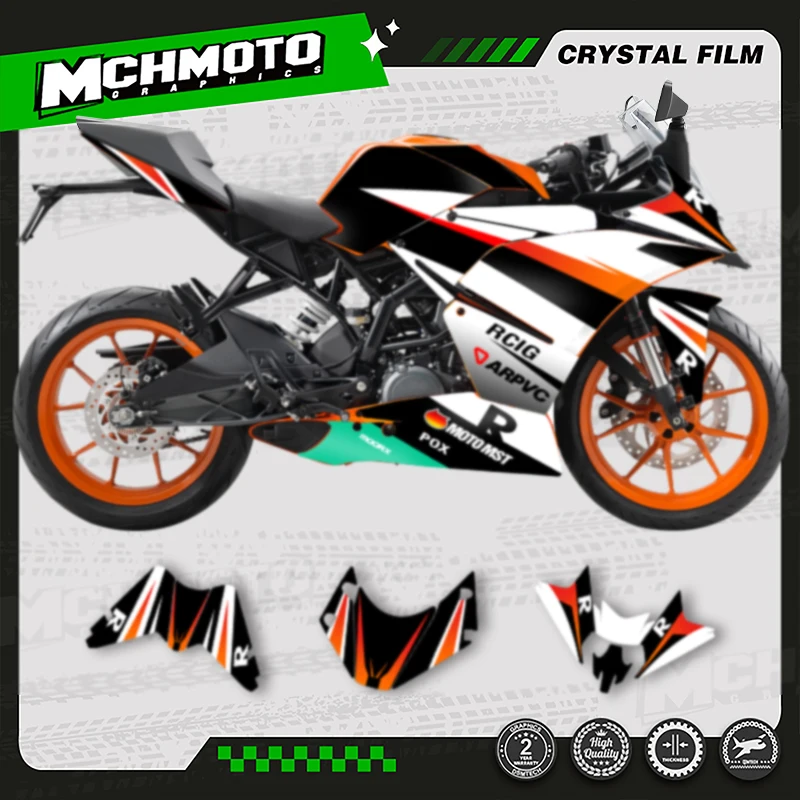 

MCHMFG Full Set Motorcycle Graphics Background Decals Stickers Kit For KTM 2014 2015 2016 RC250 RC390