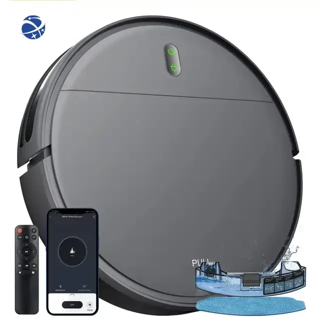 

YYHC BR151 Robot Vacuum Cleaner Auto Charging 6000Pa Power App Control Water Tank Wet Robot Vacuum Cleaner Electric Sweeper