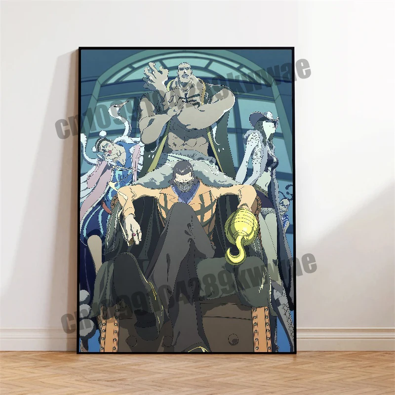 Anime One Piece Plakat, Luffy, Drukowany Obraz na Płótnie Kreskówka Salon Bar Kawiarnia Wejście Sztuka Malarstwo Dekoracja Obraz Olejny