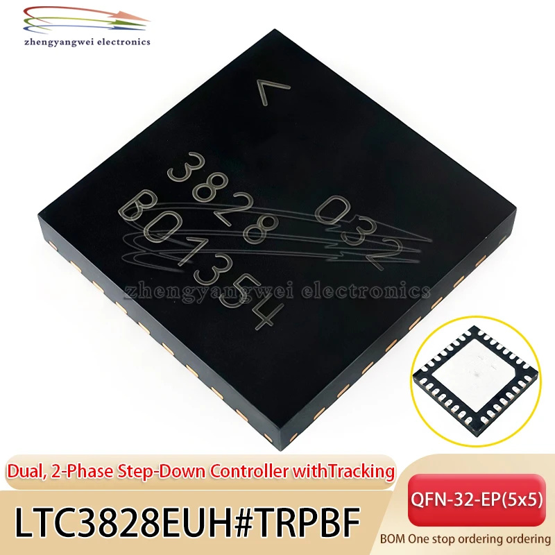 

2 шт. LTC3828EUH # TRPBF QFN-32-EP (5x5) 3828 Двухфазный понижающий контроллер DC-DC с функцией трекинга