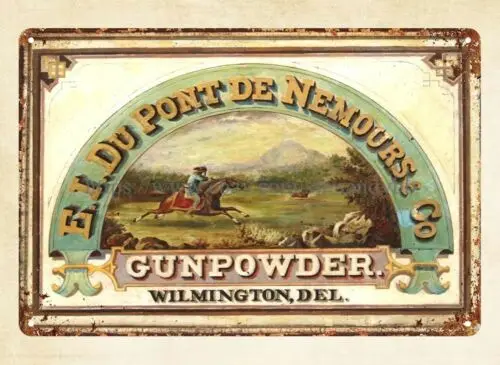 Dupont De Nemours gun power metal tin sign home decor price