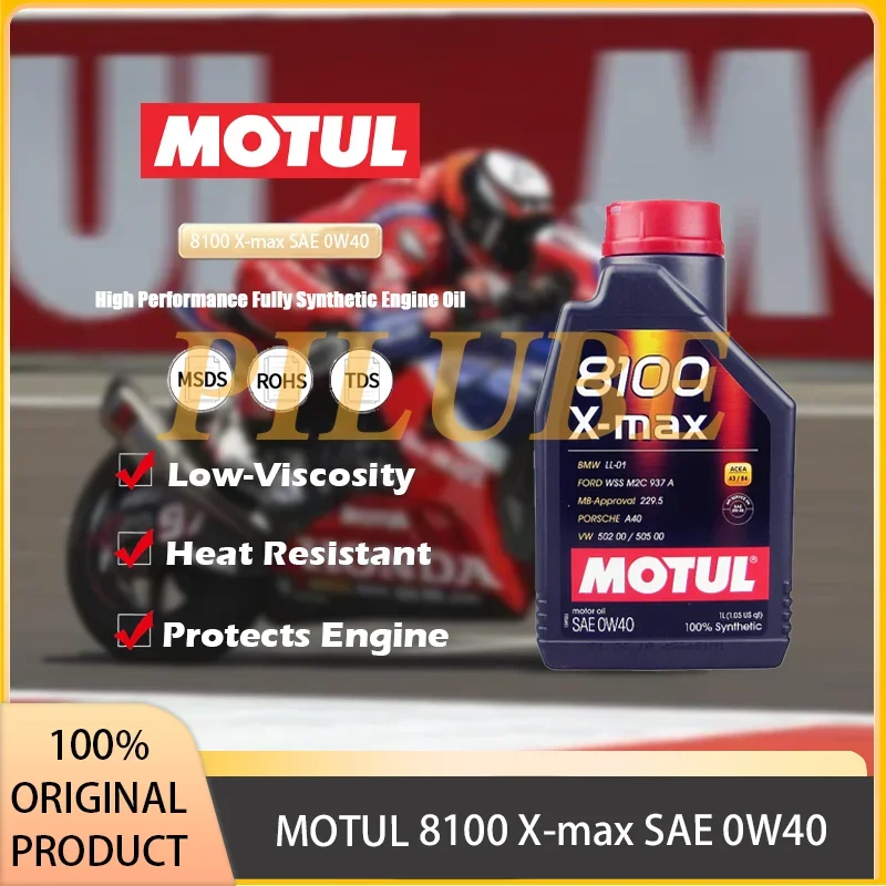 MOTUL 8100 X-max SAE 0W-40 Aceite de motor totalmente sintético para máxima rendimiento y protección Producto original