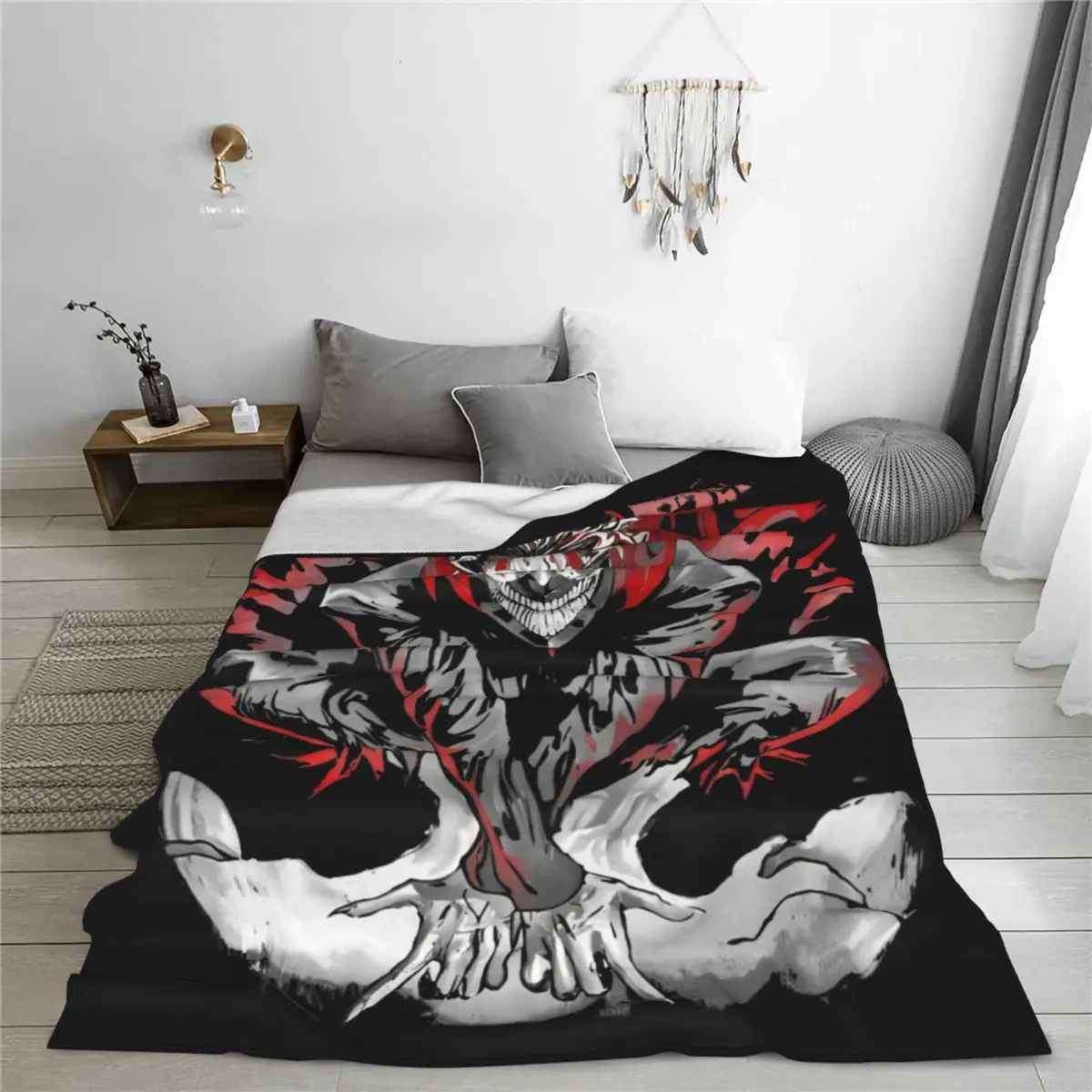 Okarun Dandadan Retro Knitted Blankets Anime Flannel Throw Blanket Summer Air Conditioning Personalised Soft Warm Bedspreads