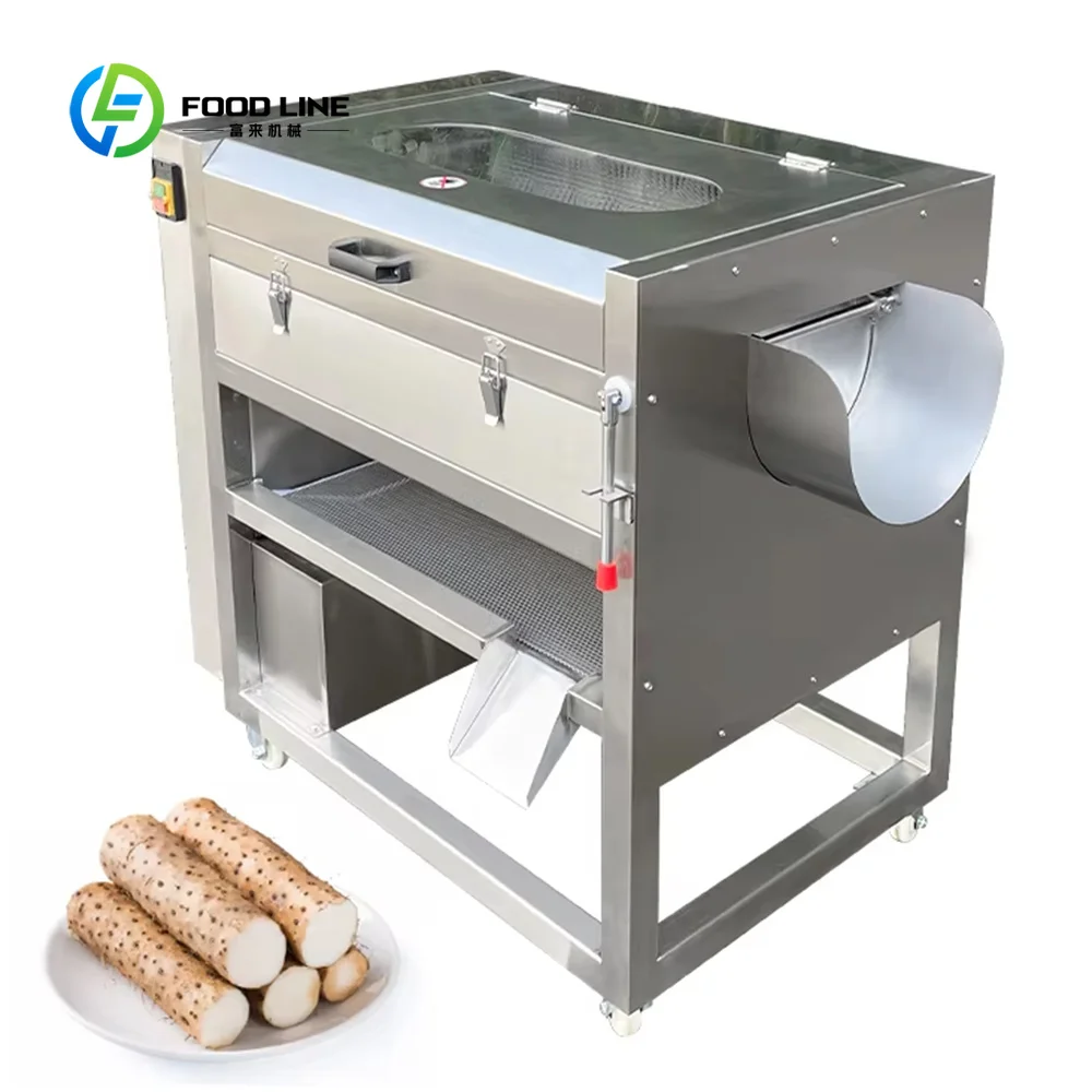 Industrial Fruit Carrot Orange Potato Garlic Brush Roller Washer Cleaning Washing and Peeler Machine