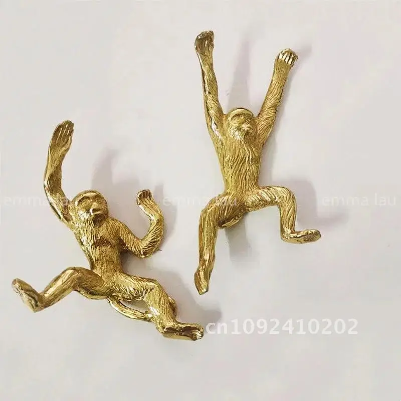 

Lucky Single Shape Cabinet Door Handle Solid Brass Drawer Cabinet Monkey Hole Handles Gold Kitchen Cupboard Pulls Knobs