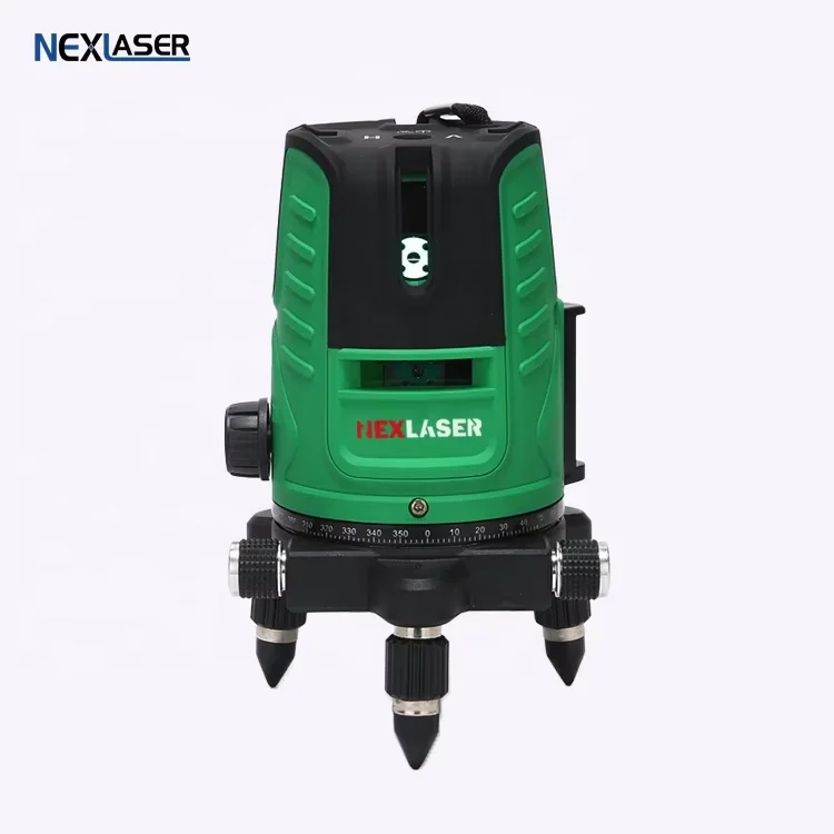 NFG520 Professional Industrial Grade Self-Leveling Rotary Laser Level 5 Green/Red Beam Lines Battery Powered