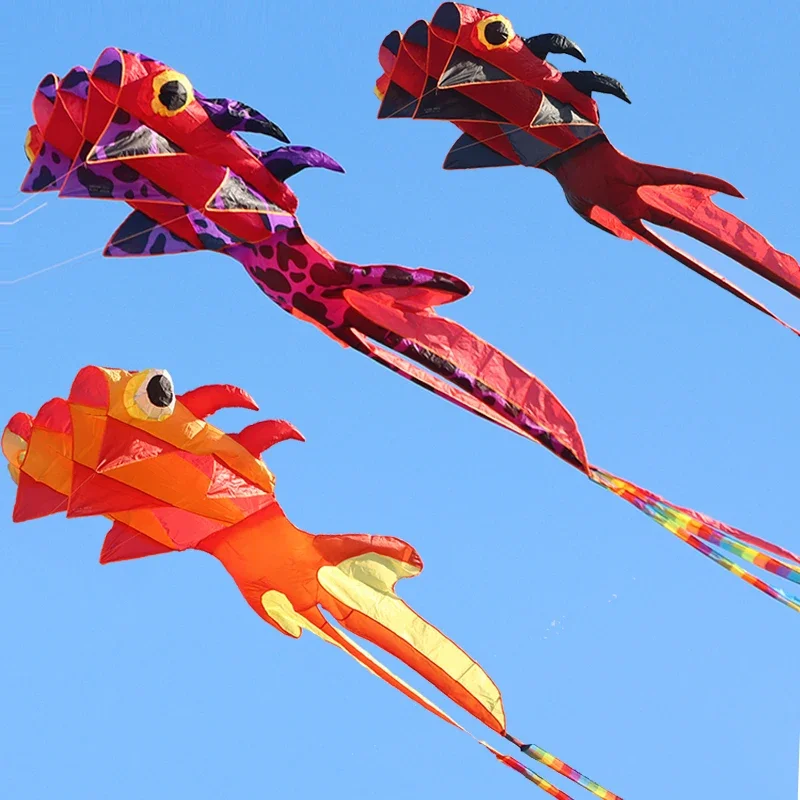 

Shipping Free 8M 3D Soft Kite Big Goldfish Adult Outdoor Large Flying Long Tail Kite Easy To Tear-resistant Waterproof Material