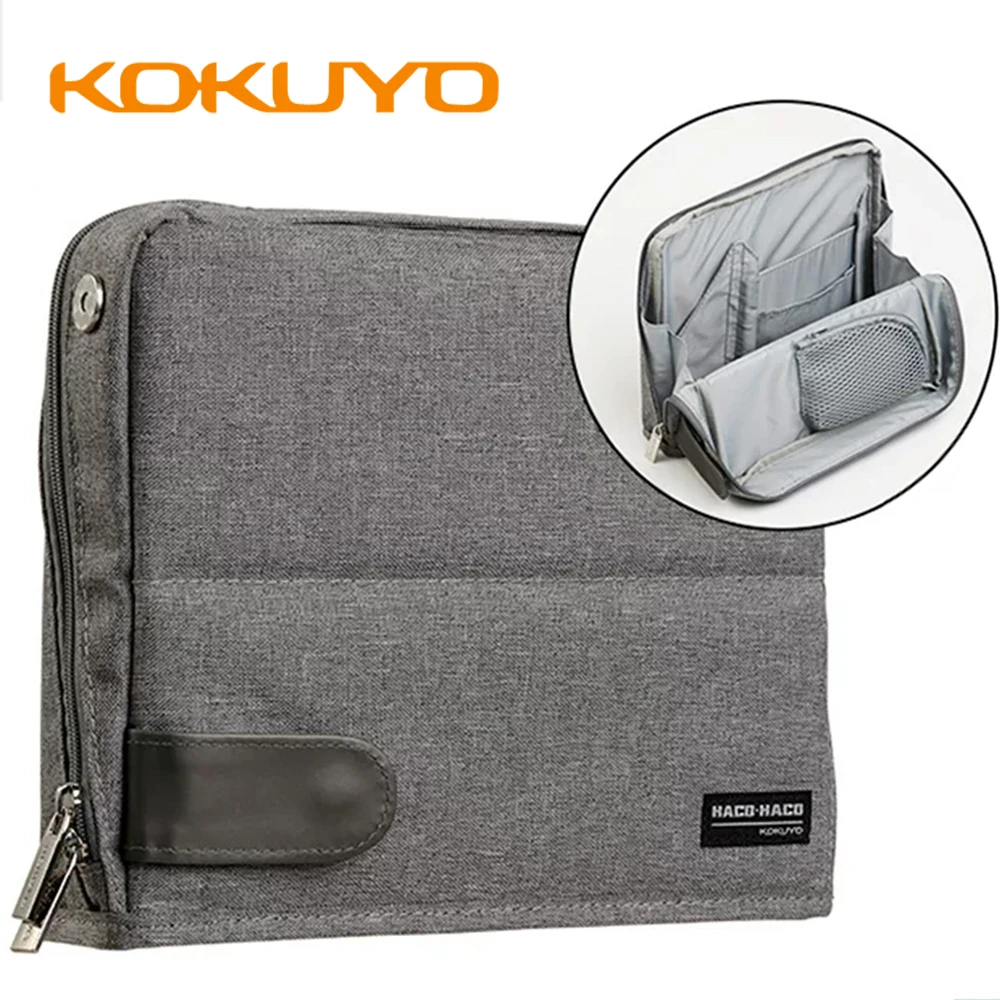 1PC Japan KOKUYO Pencil Case Storage Multifunctional Standing Stationery Bag Large Capacity School Supplies Kawaii Stationery
