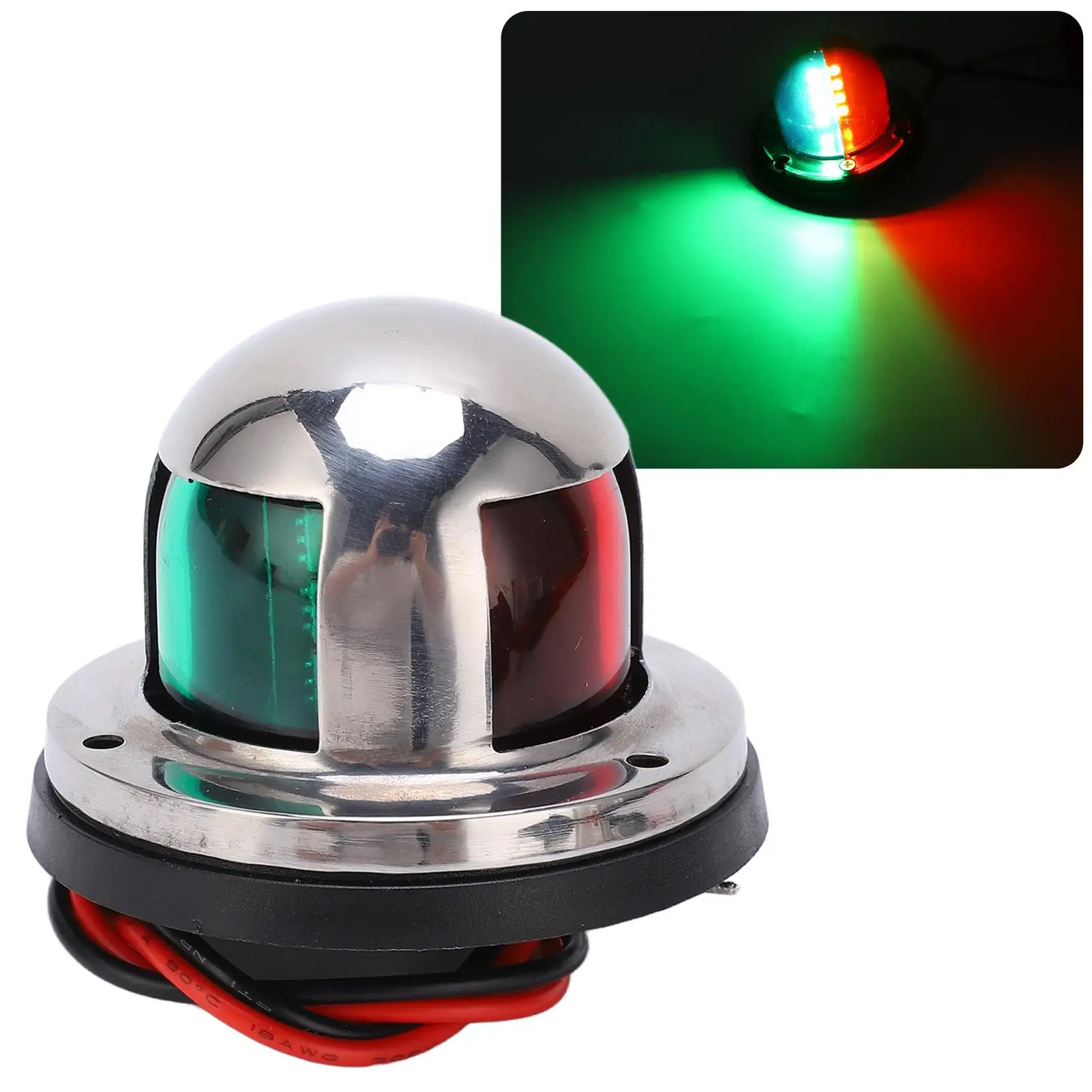 12V Marine LED Navigation Lights - Red Green Sailing Signal Lamps for Boats & Yachts