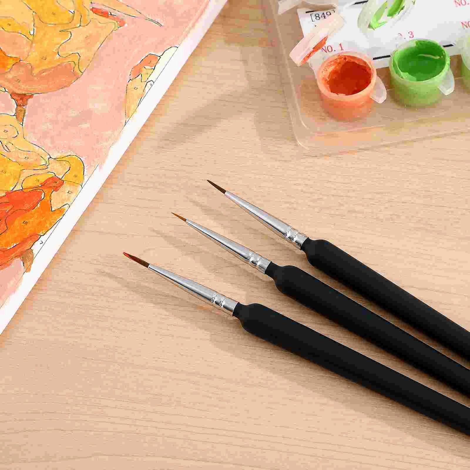 5 Pcs Manicure Hook Line Pen Chinese Painting Watercolor Brush Oil Special Pieces (000-0-1-3-5 Five Big Bags) Brushes