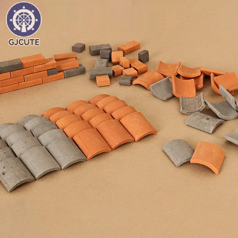 Doll House Simulation Roof Tiles Building Set Miniature Tile Shingles Brick Model Life Scene Decoration Dollhouse Accessories