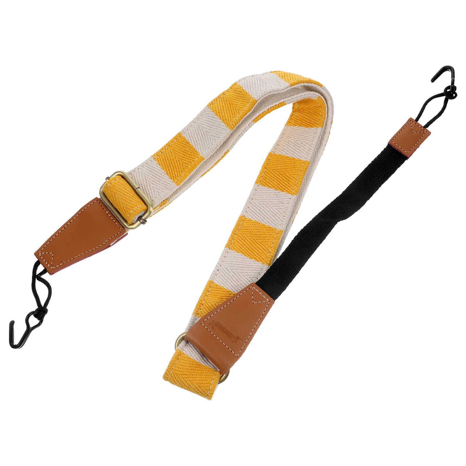 

Ukulele Straps Adjustable Shoulder Strap Yellow Grid Non Damage Durable Music Decorative Ukulele Strap Instrument Accessories