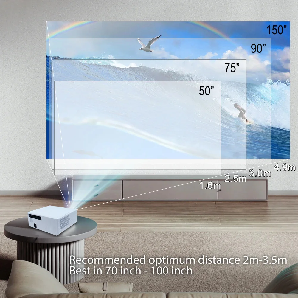 Everycom E700 2k Max Full HD Smart 1080P Android WIFI Smart TV Video Projecteur Tv Projector 4k Home Theater