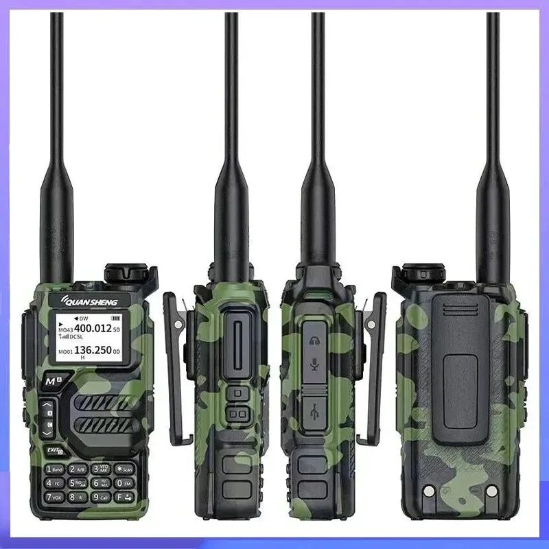 Quansheng UVK5 UV-K5 camuflagem verde banda completa 50-600MHz quansheng k5 walkie talkie rádio em dois sentidos UVK6 AM FM NOAA rádio em dois sentidos