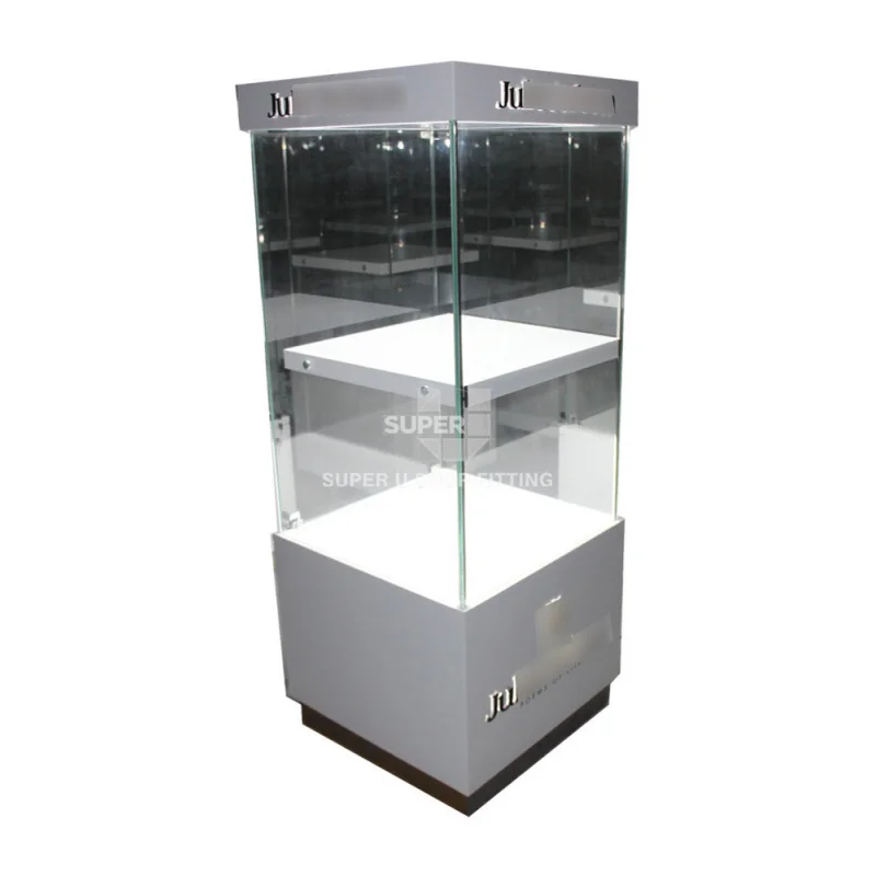 (Op Maat) Juwelier Showcase Toren Display Unit Verlichting Kast Sieradenwinkel Meubels Sieraden Display Voetstuk