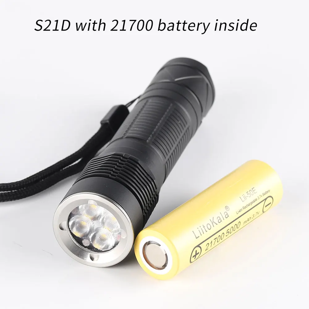 コンボイS21D 21700懐中電灯クワッドtirレンズ、219B 519A xpl hd 12