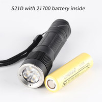 Convoy S21D 21700 flashlight with quad TIR lens,219B 519A XPL HD 12groups,with 21700 battery inside