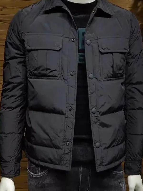 

Ультралегкая тонкая зимняя хлопковая куртка для мужчин и молодежи в корейском стиле: простая, теплая, повседневная, универсальная, с коротким воротником