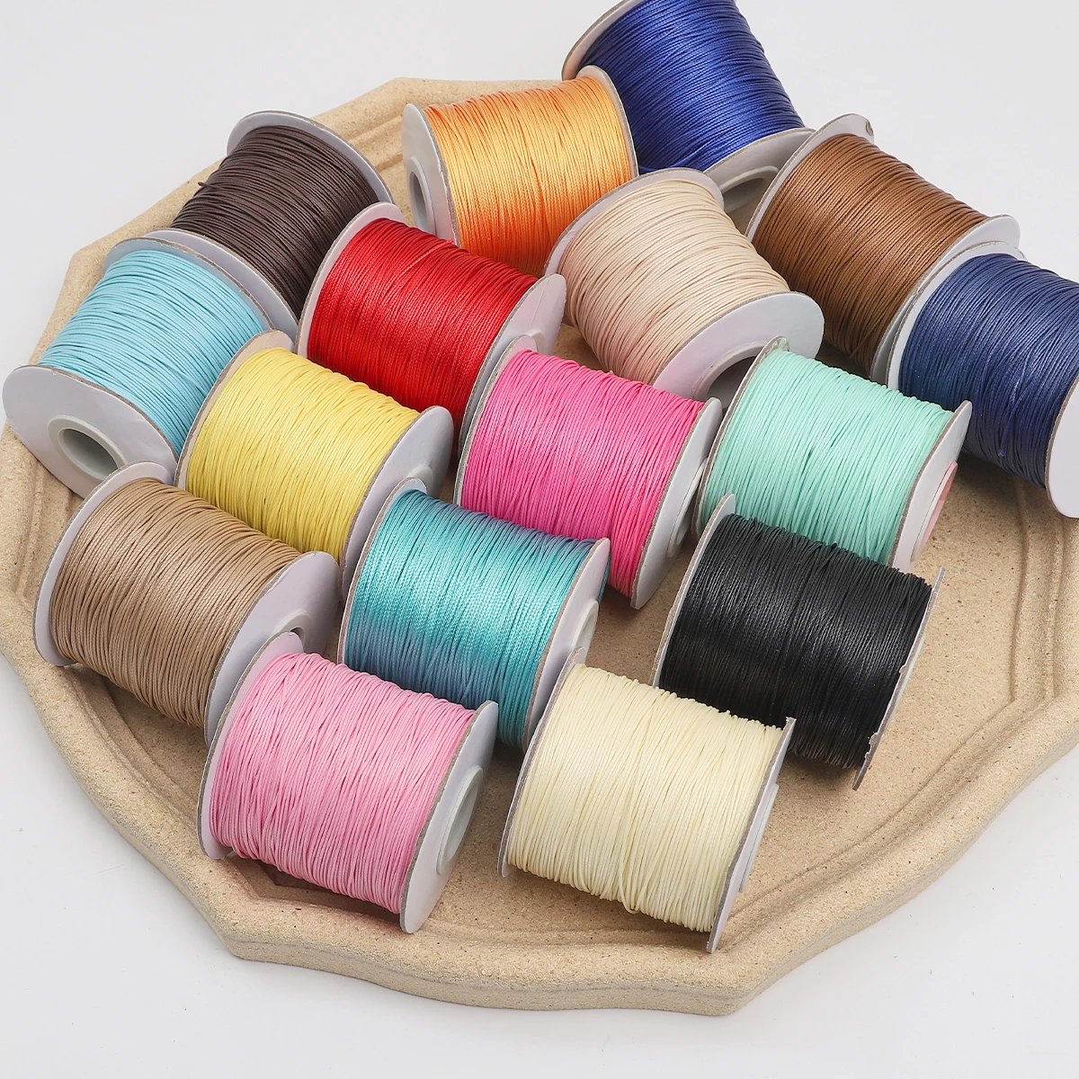 0.5mm Korean Waxed Cotton Cord (Thread/String/Rope) - DIY Jewelry Making (Bracelet/Necklace/Macrame) 10m/roll image 6