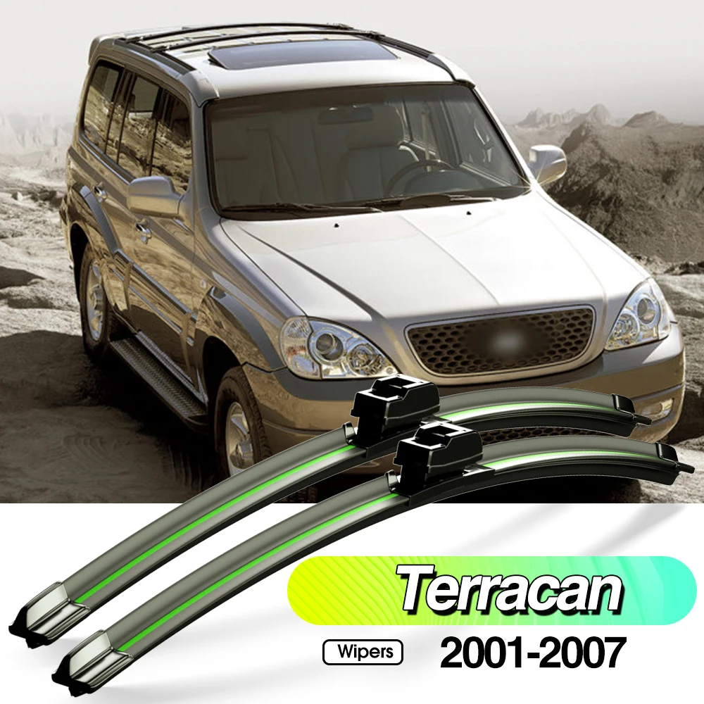 

For Hyundai Terracan 2001-2007 2pcs Front Windshield Wiper Blades Windscreen Window Accessories 2002 2003 2004 2005 2006