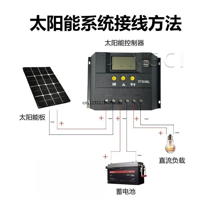 For PWM Solar Charge Controller 40A 50A 60A Auto Recognize 12V 24V 36V 48V Solar Charging Discharging Regulator