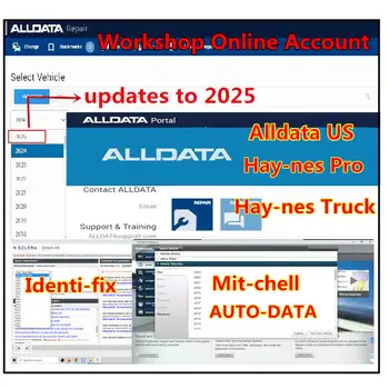 Nejnovější online účet 2025 Alldata US, Mit-chell Prodemand, Autodata, Hay-nes PRO, Hay-nes Truck, online aktualizace softwaru Identifix 8 nejlepší prodej Software alldata a mitchell s notebookem - №8
