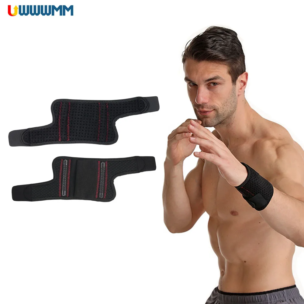 1 قطعة قابل للتعديل ضغط المعصم دعم الفرقة النساء الرجال المعصم رياضة هدفين دعم هدفين المعصم التفاف رفع الأثقال