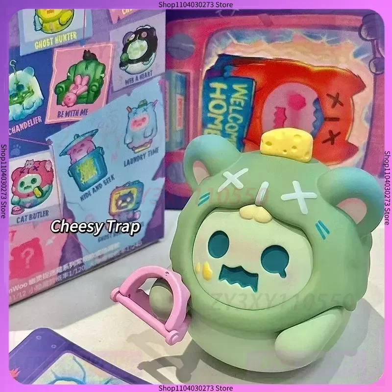 Значение единорога ShinWoo Ghost Bear House серии слепая коробка игрушки Kawaii экшн-фигурка аниме мультяшная модель украшения Mystery Box