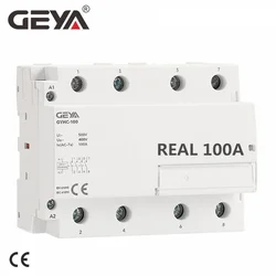 GEYA GYHC 4Phase 100A AC Contactor 220V 230V Din Rail Household Modular Contactor Switch Controller Smart Home Hotel Use