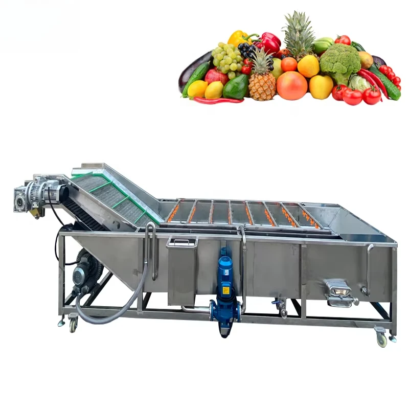 DZJX Industrial Wash Mango Potato Processing Line Fruit Washer and Vegetable Cleaning Machine Seafood Air Bubble Washing Machine