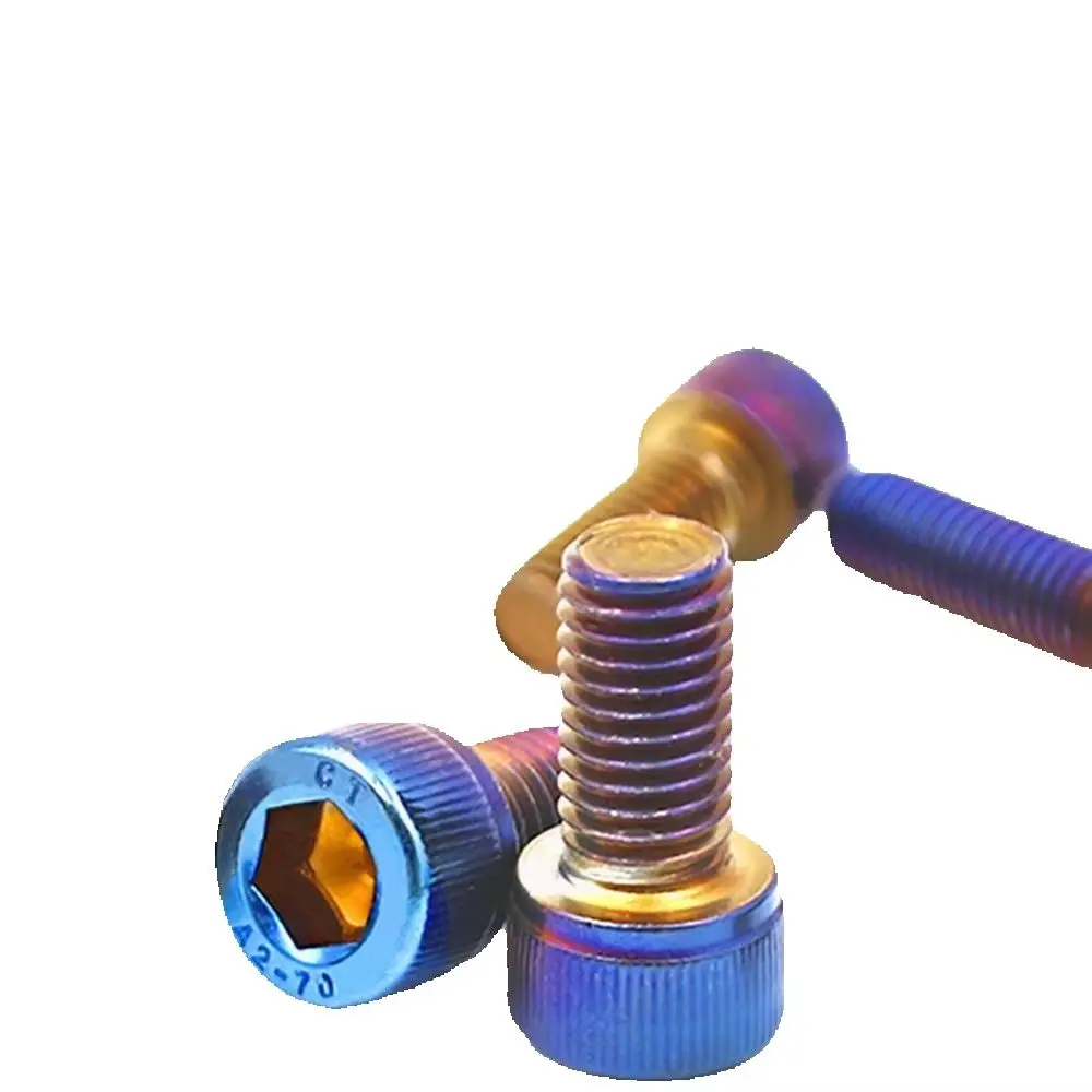 M3 M4 M5 M6 M8 M10 DIN912 Hex Socket Cap Head Screws SUS304 Stainless Steel Burning Blue Plated Allen Key Bolts