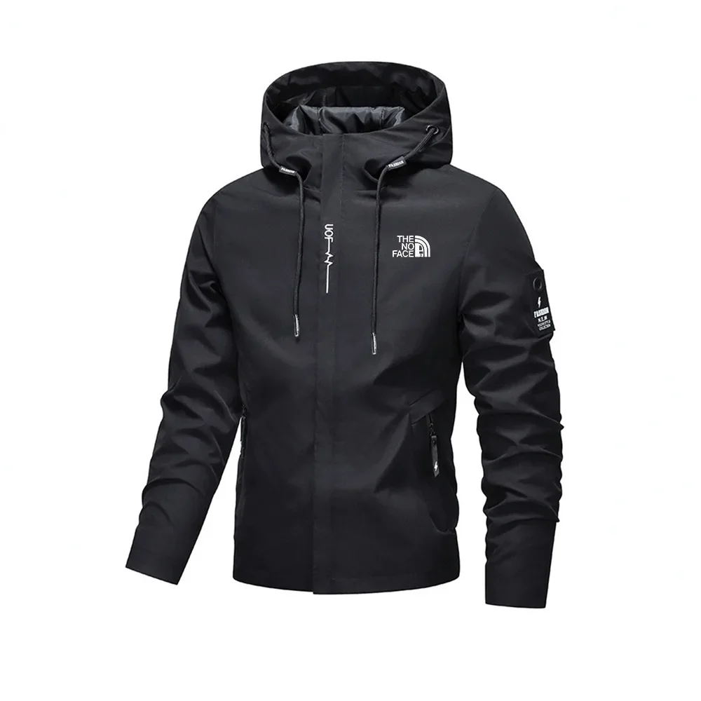 Men's casual loose-fitting spring-autumn trendy brand new jacket for men, hooded waterproof coat for men, casual clothing for me