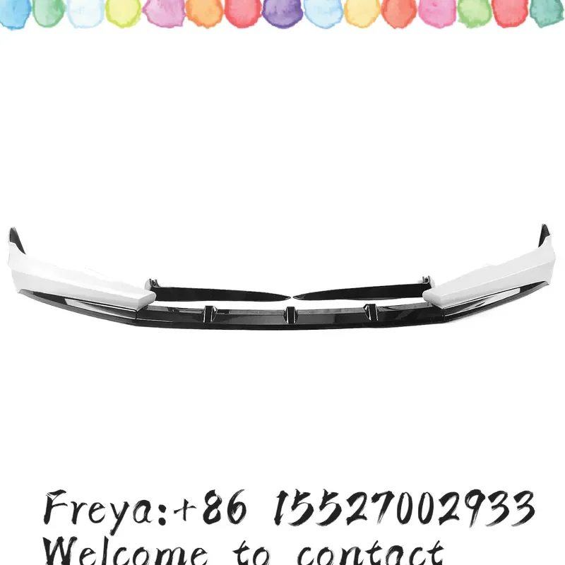AKASAKA For Accord 2021-2022 Front Bumper Spoiler Lip+Fog Light Eyebrow Cover Trim Air Vent Intake Frame Splitter