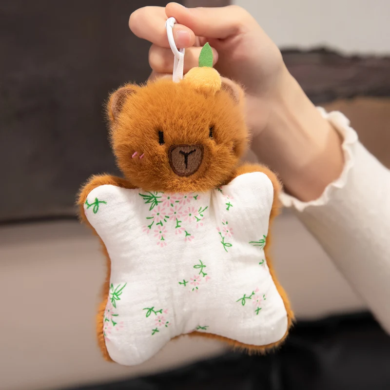 Przenośne paciorki do noszenia na palce w kształcie zwierzątek, miękkie pluszowe uspokajacze do spania, kocyk dla niemowląt do zabawy rodzic-dziecko