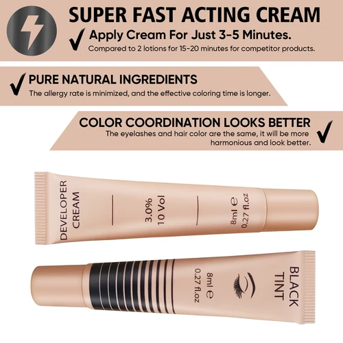 Imagen 2 del producto Lomansa nuevo Kit de Color de pestañas Kit de tinte de cejas de pestañas potenciador de cejas máscara elevador tinte tatuaje ojos herramientas de maquillaje