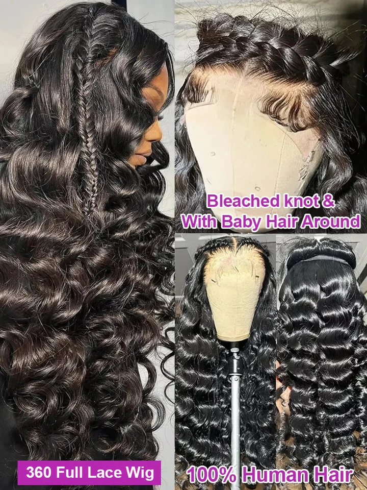 Peluca de cabello humano 100% brasileño Remy, con encaje frontal 13x6 HD de 30 a 40 pulgadas, rizo suelto, onda profunda, 360 frontal de encaje 13x4 4