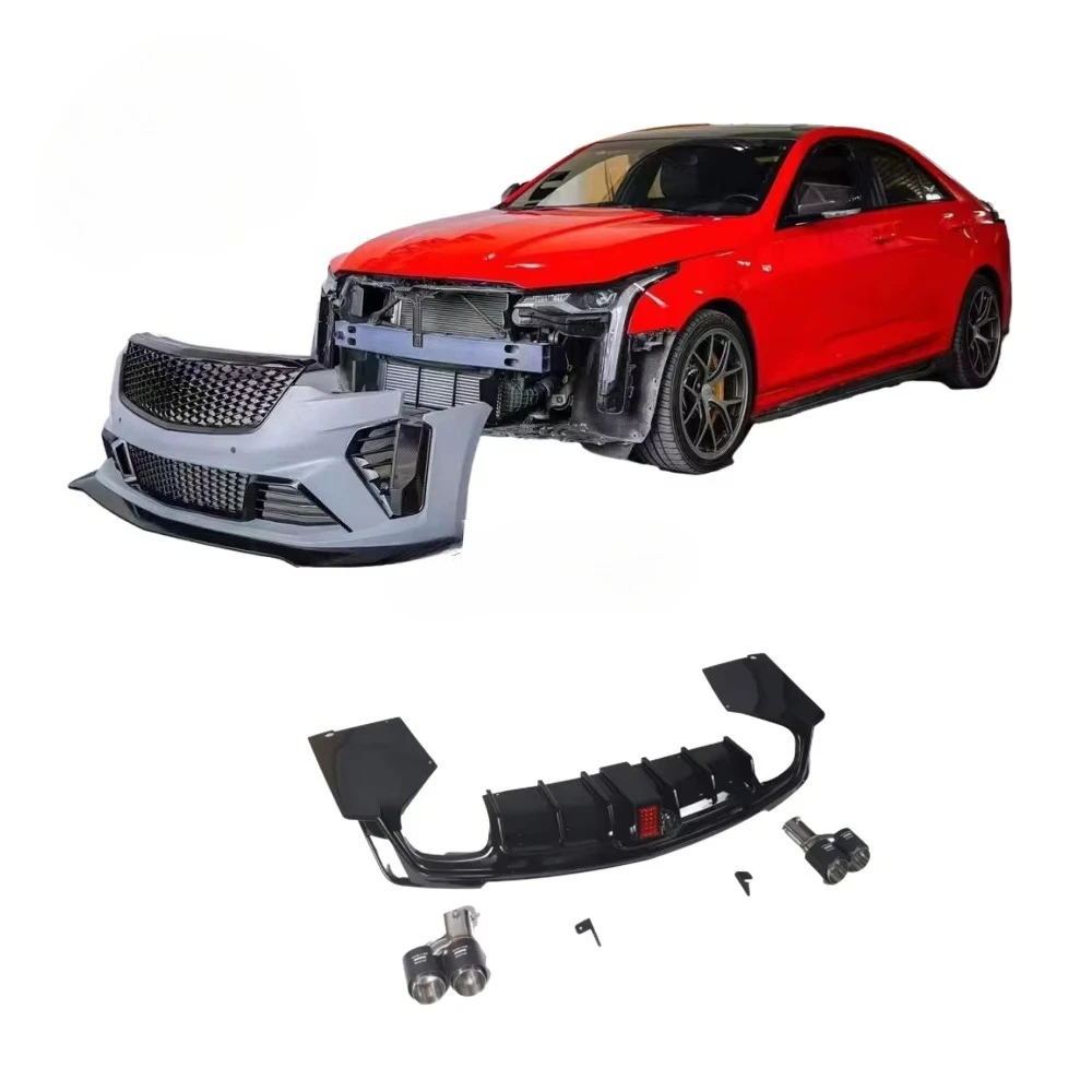 

CT4 CT5 Black Wing Style Body Kit Front Bumper Lip Diffuser
