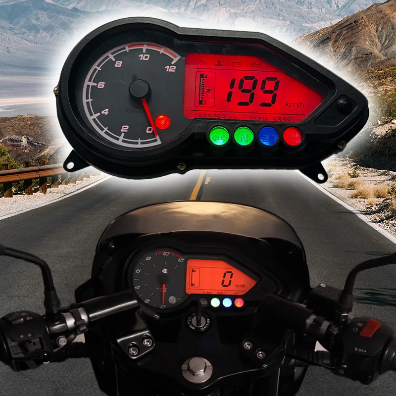 Velocímetro LCD para Motocicleta, Accesorios para Moto, Pantalla Digital, Tacómetro para BAJAJ Pulsar 150 180 UG5 UG6, Conexión Plug and Play