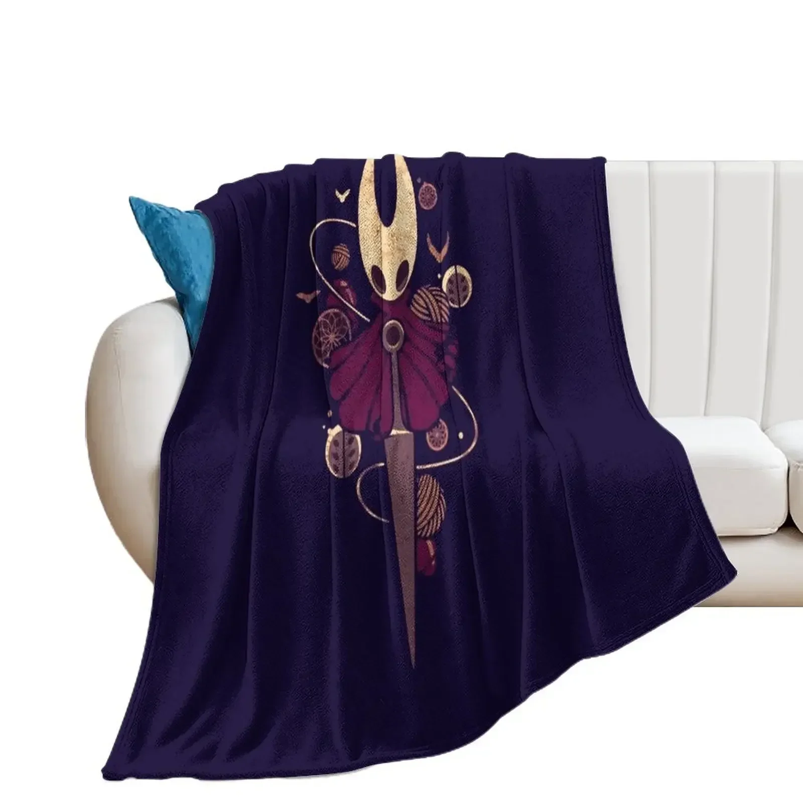 Silksong Hollow Knight Hornet Bug Videogame Throw Blanket Cute Bed linens Flannel Kid'S Blankets