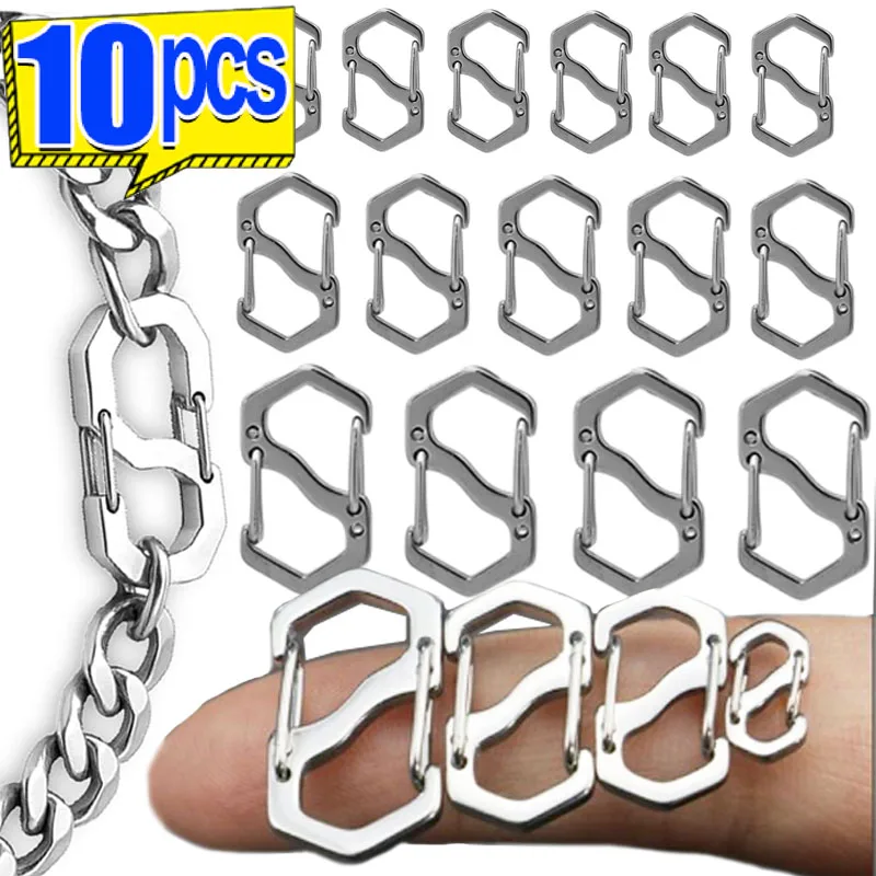 

Letter S Lobster Clasps Stainless Steel Buckle Spring Snap Hook Carabiner Necklaces Bracelet Connectors for DIY Jewelry Making