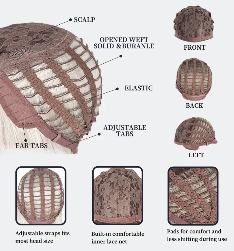 HOVOX feminino marrom loiro longo ondulado encaracolado peruca sintética uso diário cosplay europeu e americano natural resistente ao calor peruca