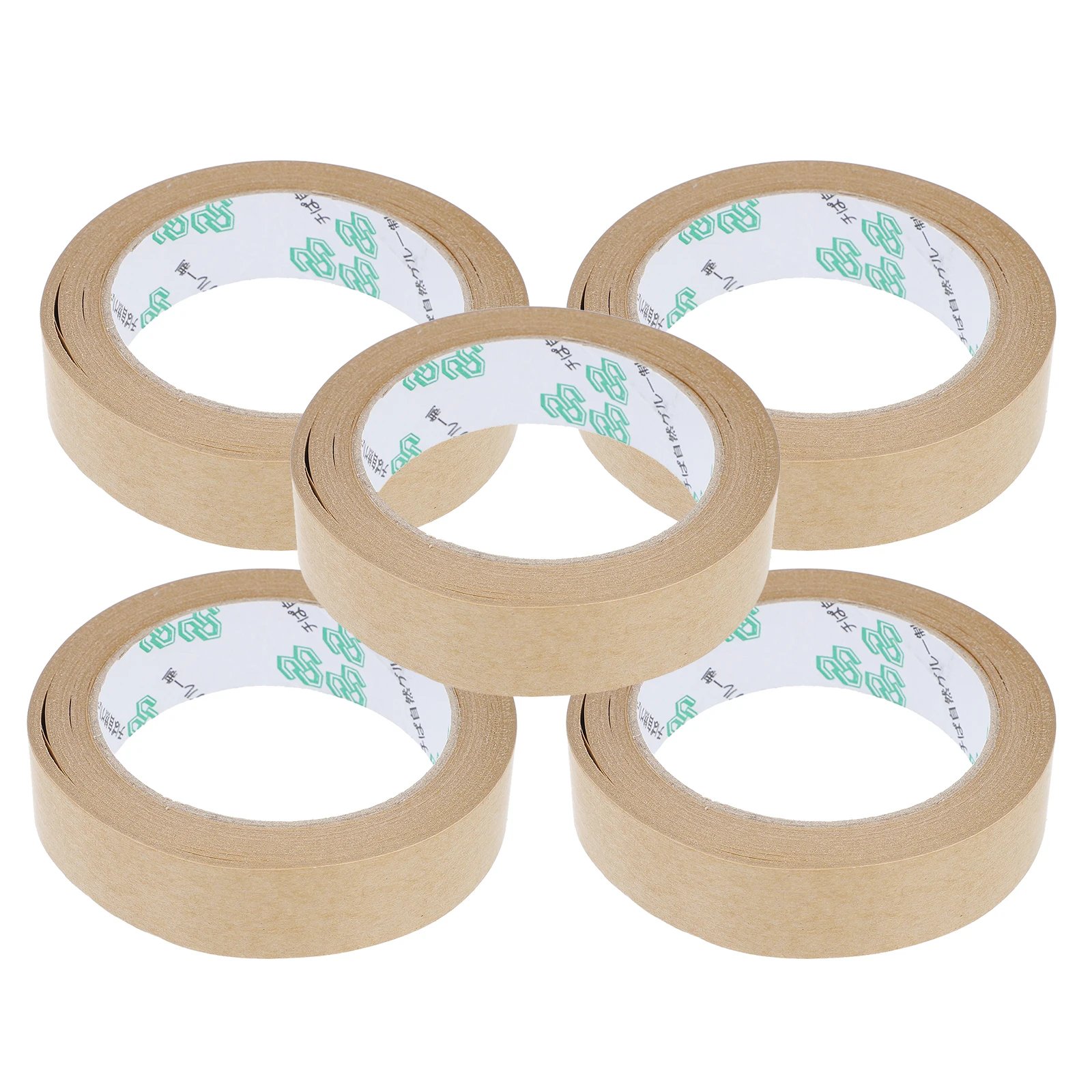 

5 pcs Eco friendly Kraft Paper Tape Strong Adhesive Water free Tearable Packaging Bundled Sealing Carton Reinforcing Patching