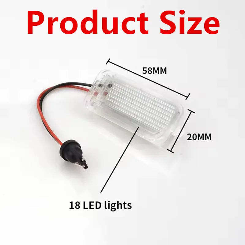 2Pcs CANbus Error Free LED Rear Number Plate Light For Ford Focus 5D Fiesta Mondeo MK4 C-Max MK2 S-Max Kuga Galaxy 6000k - view 5