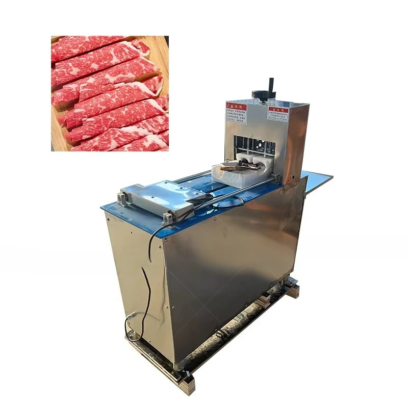

Numerical control Automatic stainless steel beef and mutton frozen meat cutting machine Slicing roller