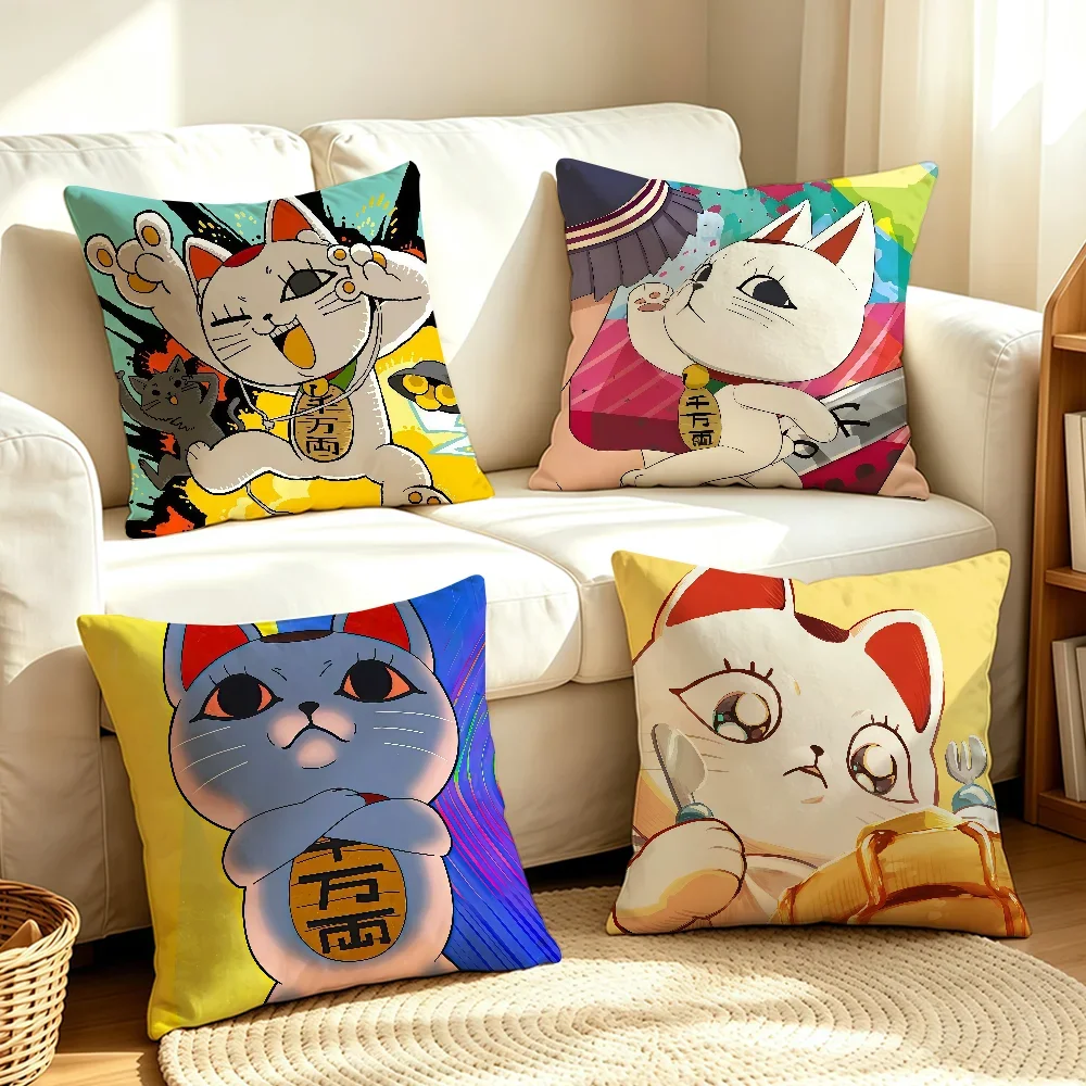 Anime T-Turbo G-Granny-S cushion cover Soft Smooth Pillow Case Hidden Zipper Washable Decorative Couch Office Gift