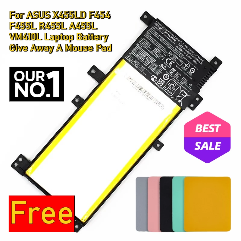 

Для ASUS X455LD F454 F455L R455L A455L VM410L аккумулятор для ноутбука подает коврик для мыши