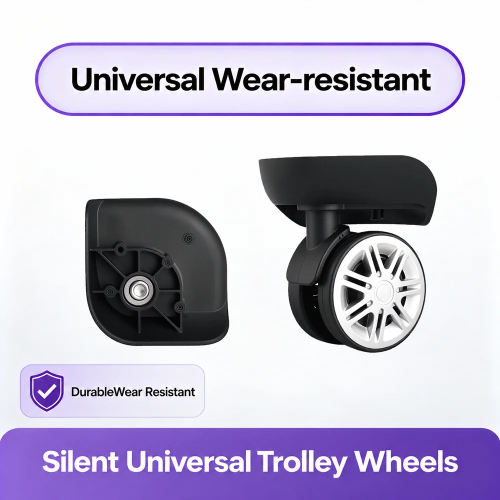 Silent Replacement Luggage Wheels - ล้อกระเป๋าเดินทางอเนกประสงค์สำหรับ Delsey T12A 360 ° อะไหล่ล้อลากกระเป๋าเดินทางแบบหมุนได้