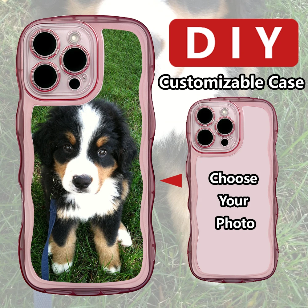 إطار مموج مخصص لصورة كلب جبل بيرنيز يمكنك صنعه بنفسك من مادة البولي يوريثان الناعمة لهاتف iPhone 16 15 14 13 12 11 Pro Xs Max X XR 16e 7 8 Plus #1