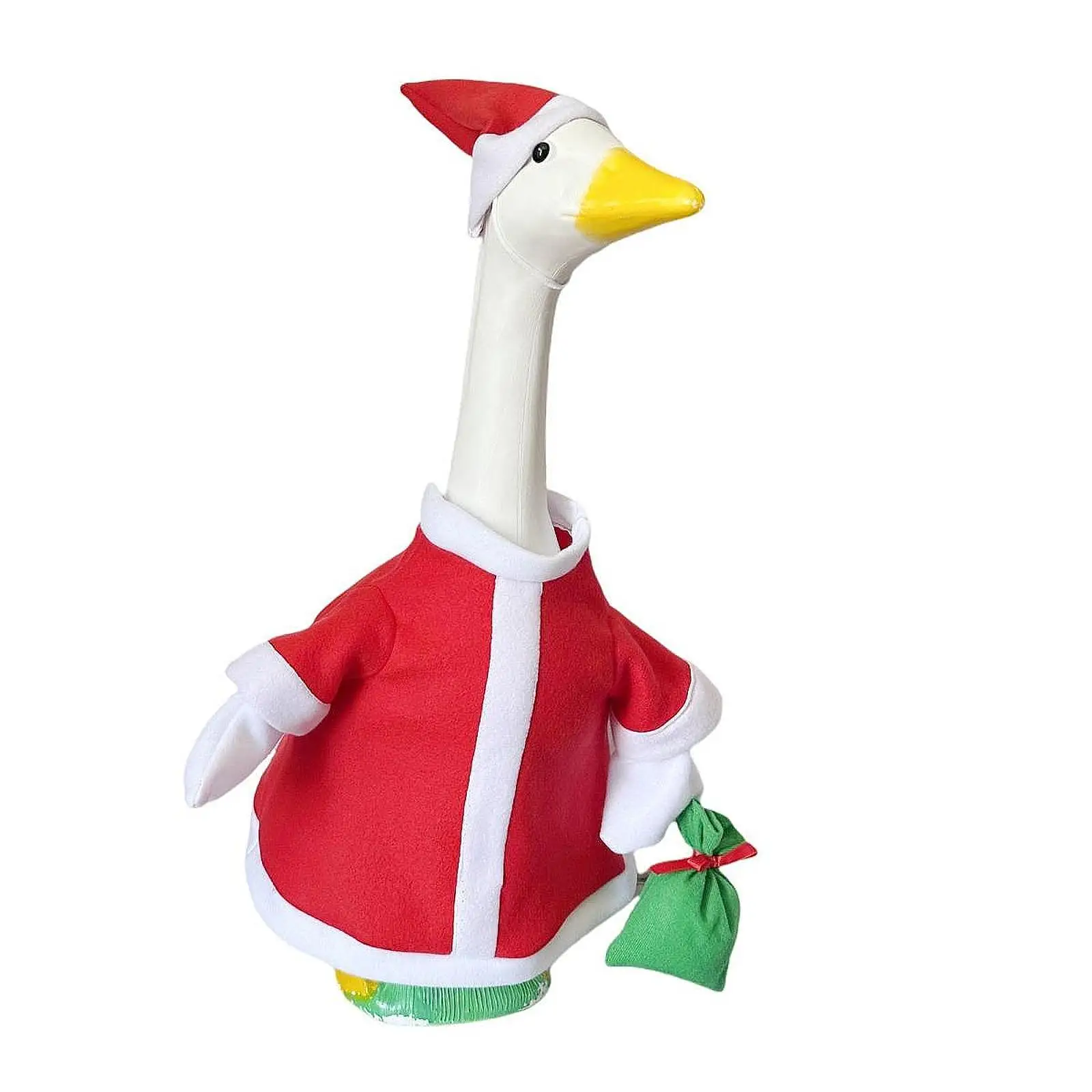 Decorative Bird Goose Outfits Polyester Costume Garden Statue Clothing for Outdoor Patio Christmas Decor