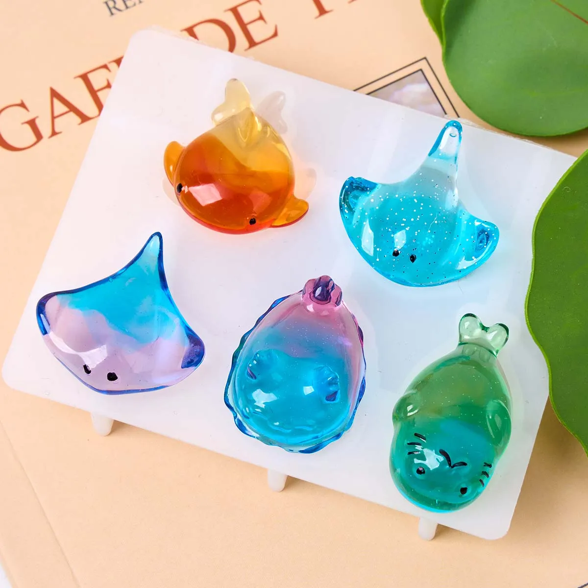 3D Healing Kawaii Manta Ray Whale Silicone Mold DIY Keychain Bag Charm Soap Candle Molds Epoxy Resin Summer Art Gifts Making view 3